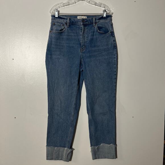 Abercrombie & Fitch The Ankle Straight Ultra High Rise Curve Love Jeans Women 30 - Picture 1 of 8